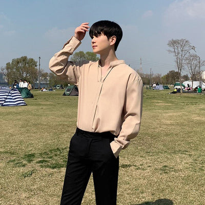 V -neck long -sleeved shirt or1579 - ORUN