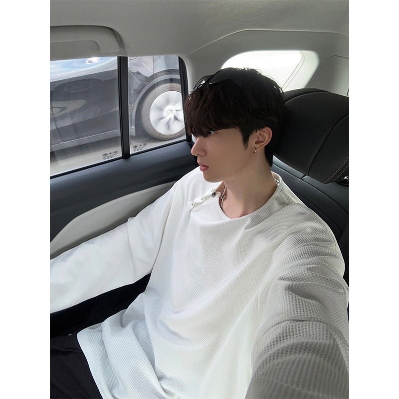 Waffle long -sleeved long T -shirt or2022 - ORUN